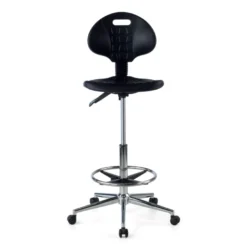 Sgabello da laboratorio TopWork, altezza e schienale regolabili