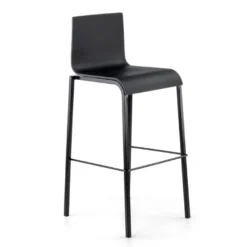 Sgabello da ufficio con schienale Alea, seduta ergonomica