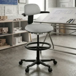 Sgabello da Ufficio Ergonomico Erghos, sedile reclinabile, girevole