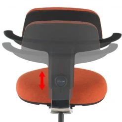 Sgabello da Ufficio Ergonomico Erghos, sedile reclinabile, girevole