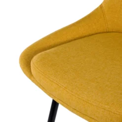 Sgabello Imbottito Giselle, Ergonomico e Struttura Nera