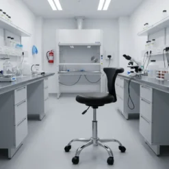Sgabello medico dentista per clinica, estetista, schienale ergonomico