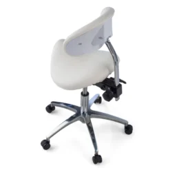 Sgabello sella di cavallo con schienale ergonomico per clinica ed estetista