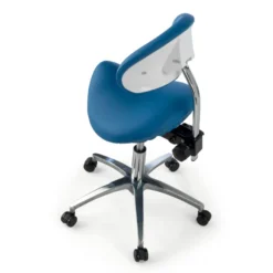 Sgabello sella di cavallo con schienale ergonomico per clinica ed estetista