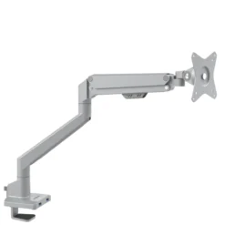 Supporto monitor individuale con porta USB, alluminio, 1 schermo