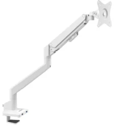 Supporto monitor individuale con porta USB, alluminio, 1 schermo